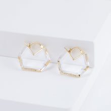 Load image into Gallery viewer, Hexagon flat earrings mini
