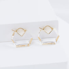 Load image into Gallery viewer, Hexagon flat earrings mini
