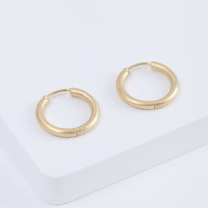Large matte hoop earrings