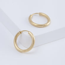 Load image into Gallery viewer, Large matte hoop earrings

