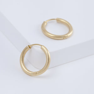 Large matte hoop earrings