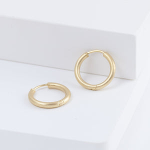 Large matte hoop earrings