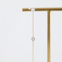 Load image into Gallery viewer, Mixed metal rose cut diamond threader earrings
