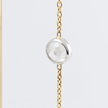 Load image into Gallery viewer, Mixed metal rose cut diamond threader earrings
