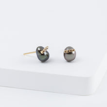 Load image into Gallery viewer, Line keshi pearl studs
