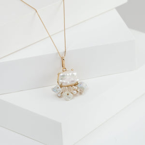 Fairy freshwater pearl and mixed stone pendant