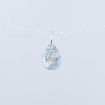 Aquamarine pear drop pendant