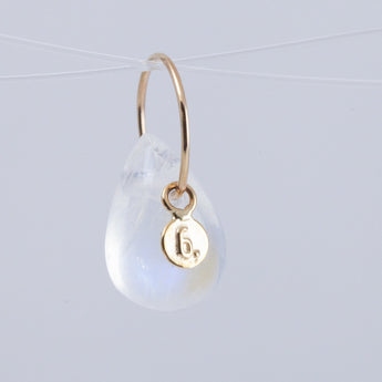White labradorite pear drop pendant