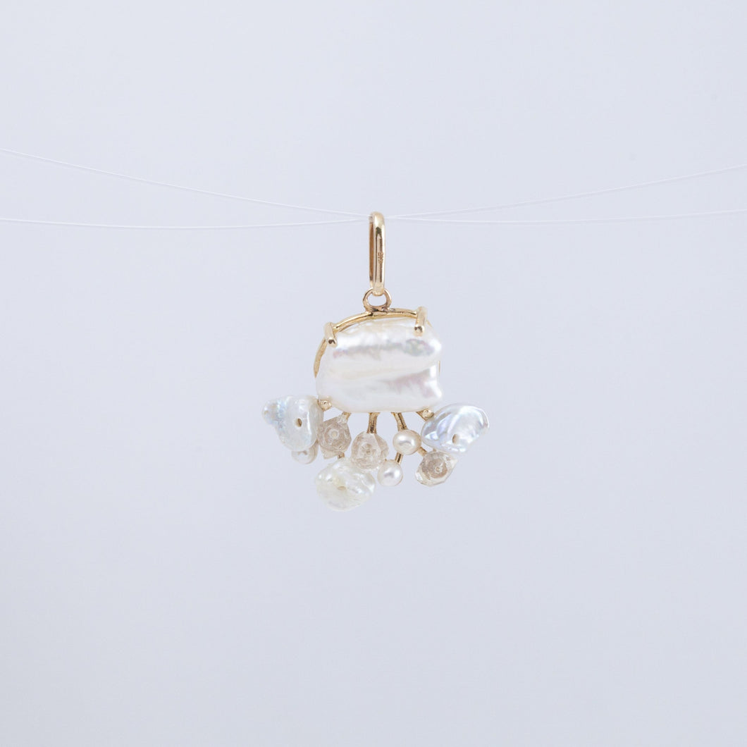 Fairy freshwater pearl and mixed stone pendant