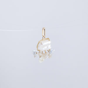 Fairy freshwater pearl and mixed stone pendant