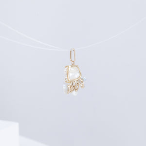 Fairy freshwater pearl and mixed stone pendant