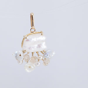 Fairy freshwater pearl and mixed stone pendant
