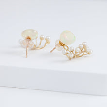 Load image into Gallery viewer, Fairy Ethiopian opal and pearl earrings
