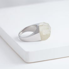 Load image into Gallery viewer, Rock silver rutilated quartz ring
