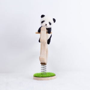 Fluffy - Panda rocking horse doll