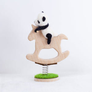 Fluffy - Panda rocking horse doll