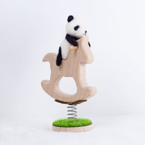 Fluffy - Panda rocking horse doll