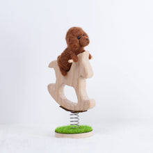 Load image into Gallery viewer, Fluffy - Poodle rocking horse doll
