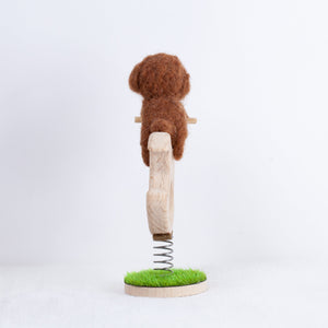 Fluffy - Poodle rocking horse doll