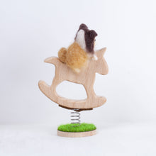 Load image into Gallery viewer, Fluffy - Collie Sheltie rocking horse doll
