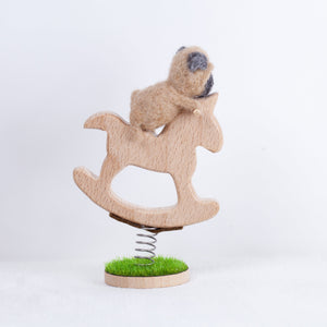 Fluffy - Pug rocking horse doll