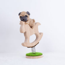 Load image into Gallery viewer, Fluffy - Pug rocking horse doll
