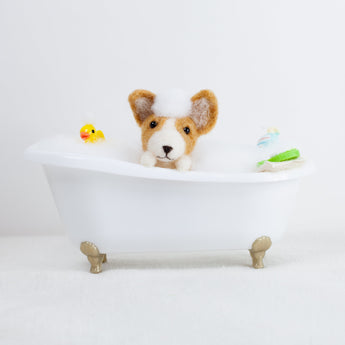 Fluffy - Corgi bath time