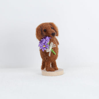 Fluffy - small Dachshund doll