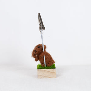 Fluffy - Dachshund memo stand