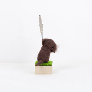 Fluffy - Dachshund memo stand