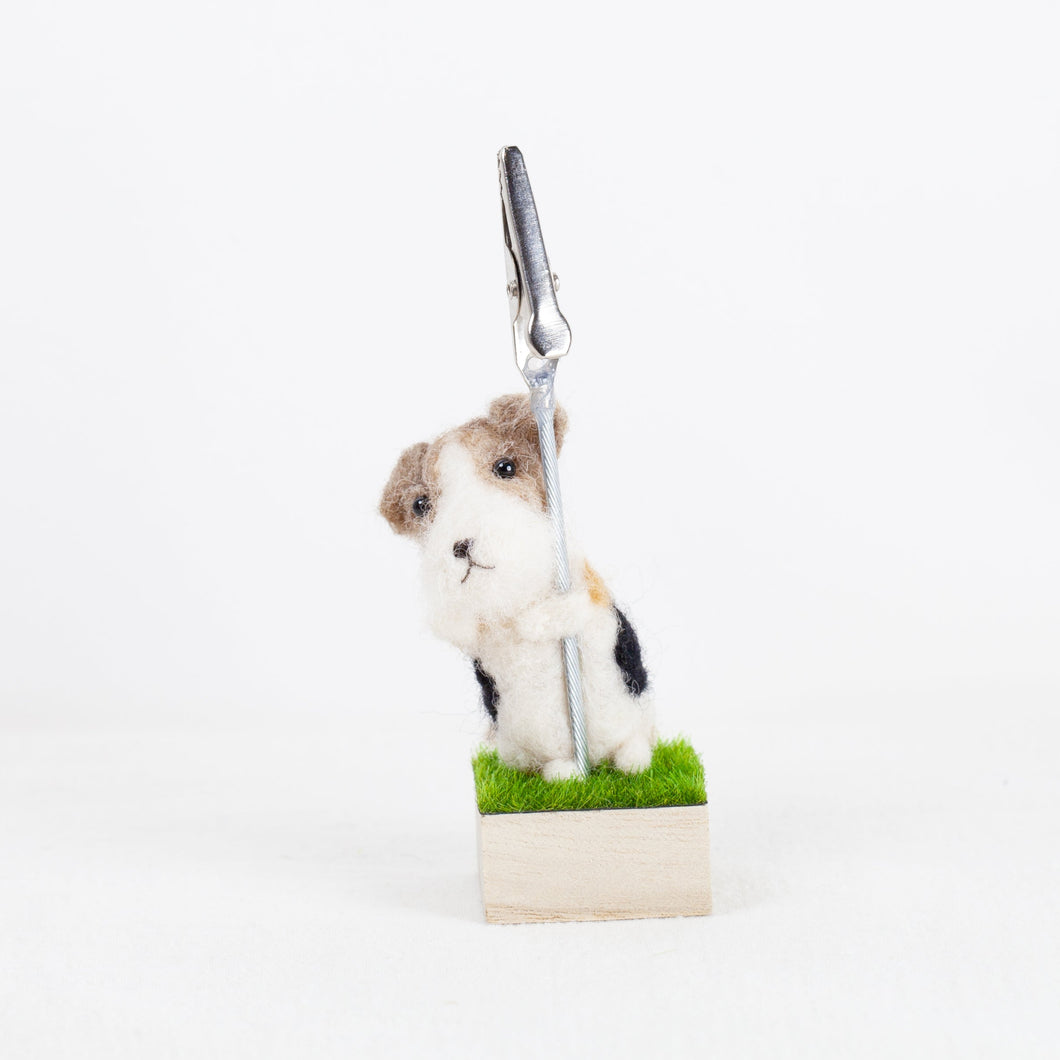 Fluffy - Wire Fox Terrier memo stand