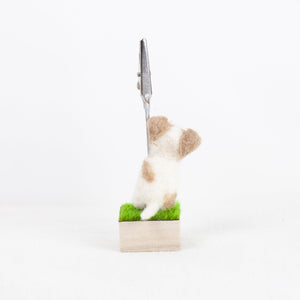 Fluffy - Wire Fox Terrier memo stand