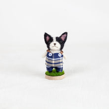 Load image into Gallery viewer, Fluffy - Boston terrier brooch pin with stand
