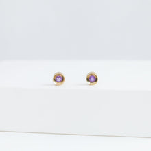 Load image into Gallery viewer, Spot amethyst studs
