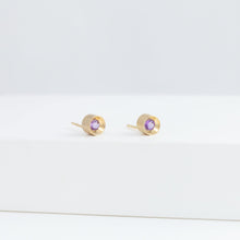 Load image into Gallery viewer, Spot amethyst studs
