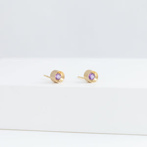 Spot amethyst studs