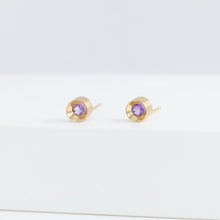 Load image into Gallery viewer, Spot amethyst studs
