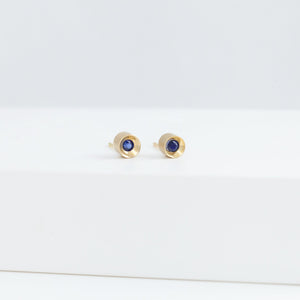 Spot small sapphire studs