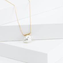 Load image into Gallery viewer, Large white baroque pearl necklace
