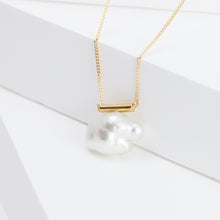 Load image into Gallery viewer, Large white baroque pearl necklace
