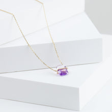 Load image into Gallery viewer, Band one-of-a-kind bi-color amethyst necklace
