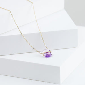 Band one-of-a-kind bi-color amethyst necklace