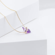 Load image into Gallery viewer, Band one-of-a-kind bi-color amethyst necklace
