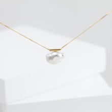 Load image into Gallery viewer, Large white baroque pearl necklace
