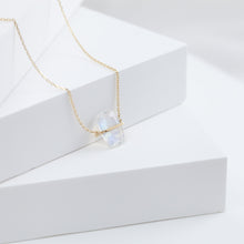 Load image into Gallery viewer, Band one-of-a-kind rainbow moonstone necklace
