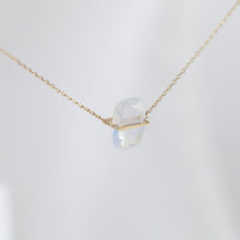 Load image into Gallery viewer, Band one-of-a-kind rainbow moonstone necklace
