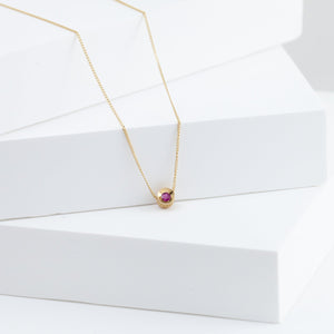 Spot ruby necklace