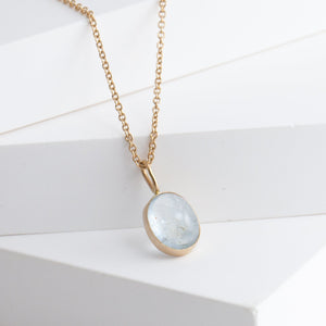 Gallery oval aquamarine necklace