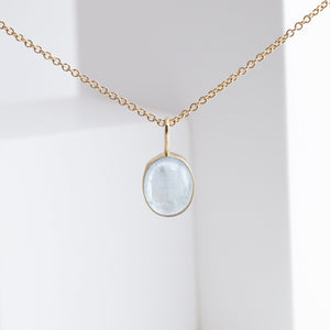 Gallery oval aquamarine necklace