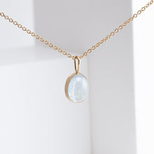 Load image into Gallery viewer, Gallery oval aquamarine necklace
